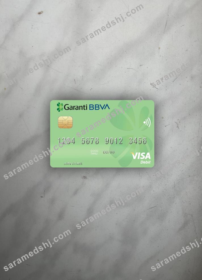 Romania Garanti BBVA visa debit card photolook front